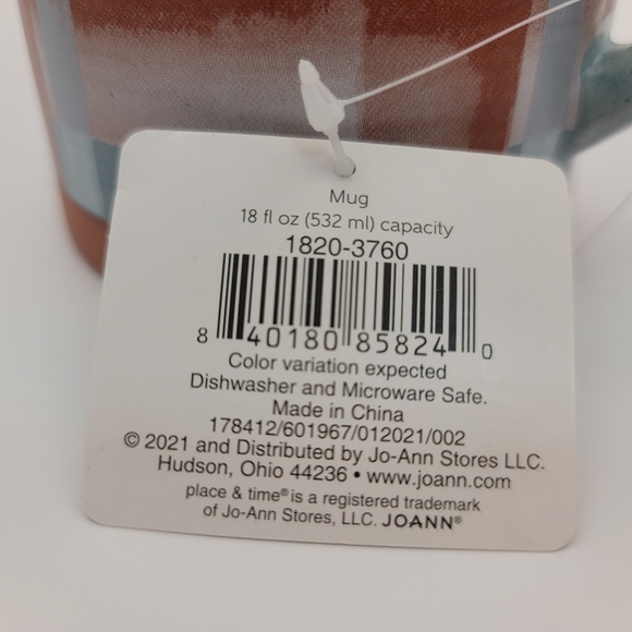 Autumn Plaid Ceramic 18oz. Coffee Tea Mug - Picture 3 of 10